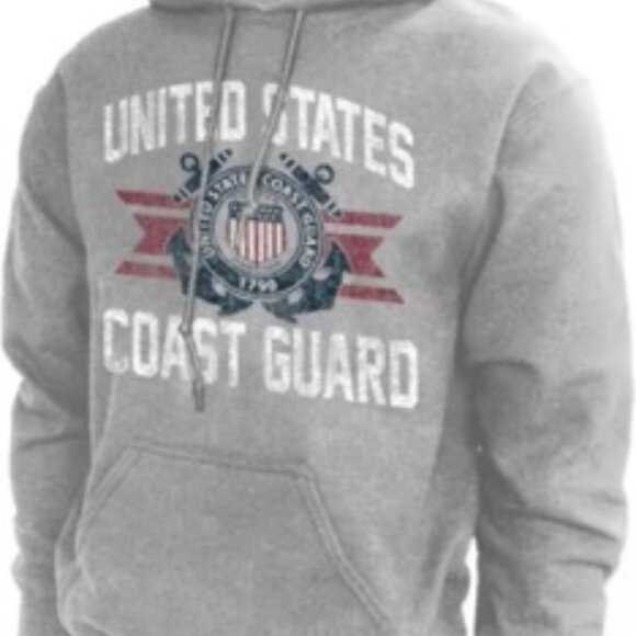 Joe Blow's T's U.S. Coast Guard Emblem Men's Sweatshirt Hoodie Grey - Picture 1 of 1
